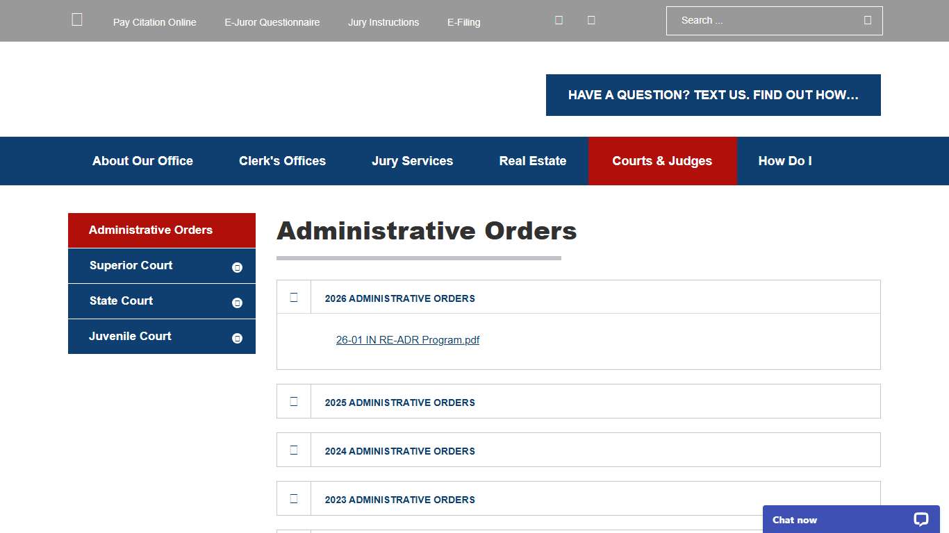 Administrative Orders