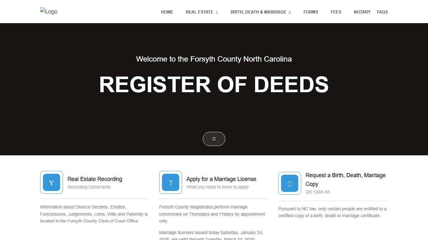 Register of Deeds Forsyth County Government Forsyth County North Carolina